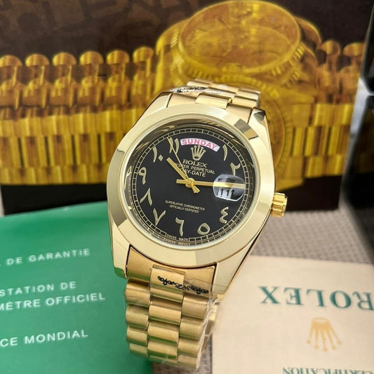 One Of The Most Talked About New golden Watch Rolex Arabic Numerals